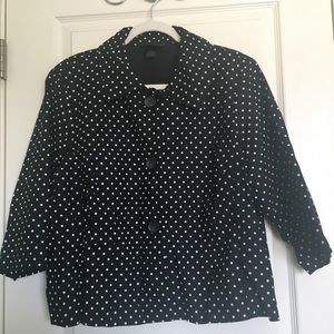 Lane Bryant Polka Dot 3/4 Sleeve Jacket